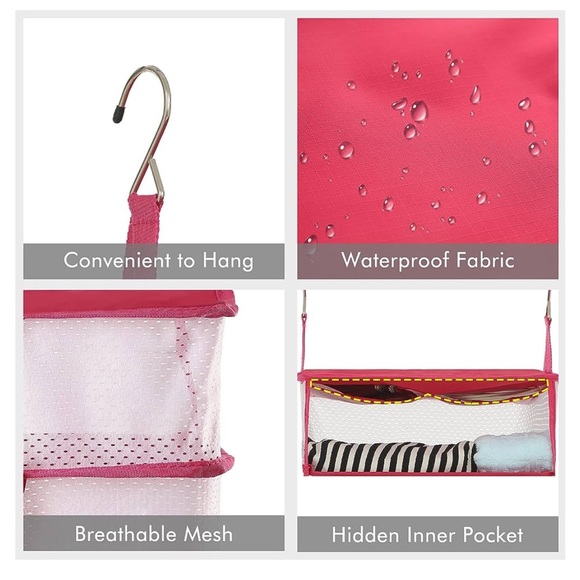 Hanging 3 shelf closet organizer - Picture 5 of 6